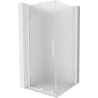 Mexen Velar L плъзгаща се душ кабина 90 x 90 см, матирано стъкло, бяла - 871-090-090-33-20