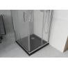 Mexen Rio квадратна душ кабина 90 x 90 см, матирана, хром + вана Flat, черна