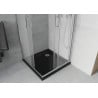 Mexen Rio квадратна душ кабина 90 x 90 см, матирана, хром + вана Flat, черна