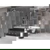 Mexen Velar L плъзгаща се душ кабина 120 x 80 см, скреж, бяла - 871-120-080-33-20