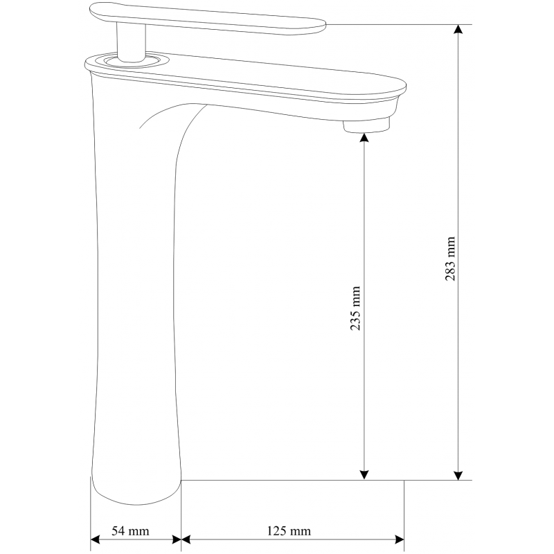 Mexen Trinity висока смесител за мивка, хром - 72610-00