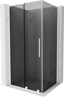 Mexen Velar L Плъзгаща се душ кабина 100 x 70 см, графит, бяло - 871-100-070-43-20