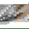 Mexen Rio душ кабина полукръгла 80 x 80 см, прозрачно, хром + поддушник Flat, бял - 863-080-080-01-00-4110