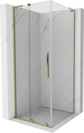Mexen Velar L плъзгаща се душ кабина 110 x 110 см, прозрачна, златна - 871-110-110-03-50