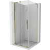Mexen Velar L плъзгаща се душ кабина 120 x 120 cm, прозрачна, златна - 871-120-120-03-50