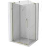 Mexen Velar L плъзгаща се душ кабина 120 x 110 cm, прозрачна, златна - 871-120-110-03-50