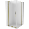 Mexen Velar L плъзгаща се душ кабина 120 x 120 см, матирана, златна - 871-120-120-33-50