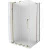 Mexen Velar L плъзгаща се душ кабина 120 x 80 cm, матирано, златно - 871-120-080-33-50