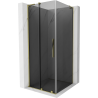 Mexen Velar L плъзгаща се душ кабина 120 x 120 см, графит, златна - 871-120-120-43-50