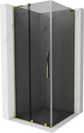Mexen Velar L плъзгаща се душ кабина 120 x 120 см, графит, златна - 871-120-120-43-50
