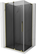 Mexen Velar L плъзгаща се душ кабина 90 x 75 см, графит, злато - 871-090-075-43-50