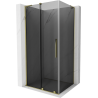 Mexen Velar L плъзгаща се душ кабина 100 x 80 см, графит, злато - 871-100-080-43-50