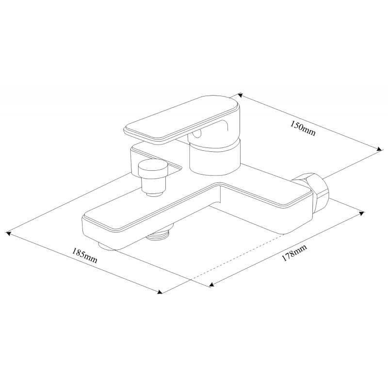 Mexen Mino DQ45 комплект за вана, черен - 72403DQ45-70