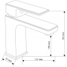 Mexen Mino R45 комплект вана, черен - 72403R45-70