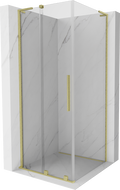 Mexen Velar L плъзгаща се душ кабина 120 x 120 см, прозрачна, златна четкана - 871-120-120-03-55