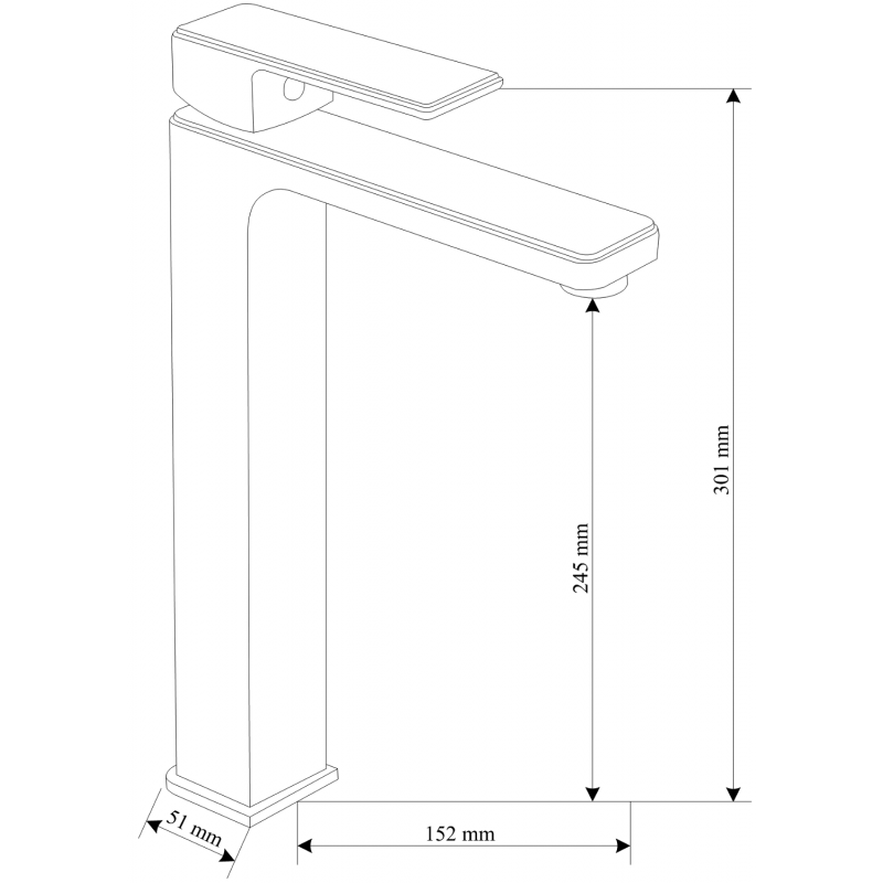 Mexen Mino DQ45 комплект за вана, черен - 72413DQ45-70