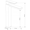 Mexen Mino R45 комплект за вана, черен - 72413R45-70