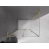 Mexen Velar L плъзгаща се душ кабина 100 x 80 см, прозрачна, златиста четкована