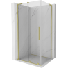 Mexen Velar L плъзгаща се душ кабина 120 x 90 cm, прозрачна, златисто матова - 871-120-090-03-55