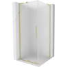 Mexen Velar L плъзгаща се душ кабина 110 x 110 cm, матирано, злато четкано - 871-110-110-33-55