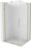 Mexen Velar L плъзгаща се душ кабина 90 x 120 см, матирано стъкло, четкано злато - 871-090-120-33-55