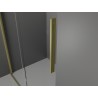 Mexen Velar L плъзгаща се душ кабина 100 x 120 см, матирана, златен мат