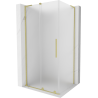 Mexen Velar L плъзгаща душ кабина 120 x 80 см, мат, златно четкано - 871-120-080-33-55