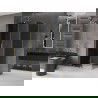 Mexen Velar L плъзгаща се душ кабина 120 x 80 cm, графит, златиста сатенена - 871-120-080-43-55