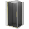 Mexen Velar L плъзгаща се душ кабина 120 x 80 cm, графит, златиста сатенена - 871-120-080-43-55