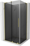 Mexen Velar L плъзгаща се душ кабина 120 x 75 см, графит, злато четкано - 871-120-075-43-55
