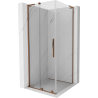 Mexen Velar L плъзгаща се душ кабина 120 x 120 cm, прозрачно, розово злато - 871-120-120-03-60