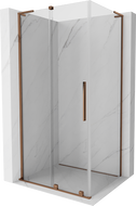 Mexen Velar L плъзгаща се душ кабина 100 x 80 cm, прозрачно, розово злато - 871-100-080-03-60