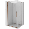 Mexen Velar L плъзгаща се душ кабина 120 x 85 cm, прозрачно, розово злато - 871-120-085-03-60