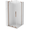 Mexen Velar L плъзгаща душ кабина 110 x 110 см, матирана, розово злато - 871-110-110-33-60