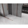 Mexen Velar L плъзгаща се душ кабина 100 x 75 см, матирана, розово злато
