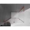 Mexen Velar L плъзгаща се душ кабина 100 x 75 см, матирана, розово злато