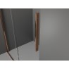 Mexen Velar L плъзгаща се душ кабина 100 x 75 см, матирана, розово злато