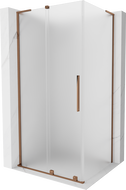 Mexen Velar L плъзгаща се душ кабина 90 x 120 см, матирано стъкло, розово злато - 871-090-120-33-60