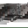 Mexen Velar L плъзгаща се душ кабина 120 x 120 cm, графит, розово злато - 871-120-120-43-60