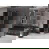 Mexen Velar L плъзгаща се душ кабина 120 x 120 cm, графит, розово злато - 871-120-120-43-60
