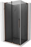 Mexen Velar L плъзгаща се душ кабина 120 x 90 см, графит, розово злато - 871-120-090-43-60