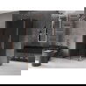 Mexen Velar L плъзгаща се душ кабина 120 x 110 см, графит, розово злато - 871-120-110-43-60