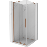 Mexen Velar L плъзгаща се душ кабина 120 x 120 см, прозрачна, четкан мед - 871-120-120-03-65
