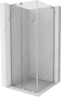 Mexen Velar L плъзгаща се душ кабина 100 x 100 см, прозрачна, четкан никел - 871-100-100-03-97