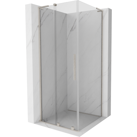Mexen Velar L плъзгаща се душ кабина 120 x 120 см, прозрачна, матиран никел - 871-120-120-03-97