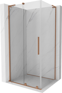 Подвижна душ кабина Mexen Velar L 120 x 80 см, прозрачна, матирана мед - 871-120-080-03-65