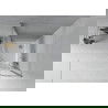 Mexen Rio душ кабина полукръгла 80 x 80 см, ивици, хром + подложка Flat, бяла - 863-080-080-01-20-4110