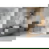 Mexen Rio душ кабина полукръгла 90 x 90 см, ивици, хром + подскачаща плоча, бяла - 863-090-090-01-20-4110
