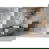 Mexen Rio душ кабина полукръгла 80 x 80 см, матово стъкло, хром + поддон Flat, бял - 863-080-080-01-30-4110