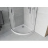 Mexen Rio кръгла душ кабина 80 x 80 см, мразовито стъкло, хром + подложка Flat,